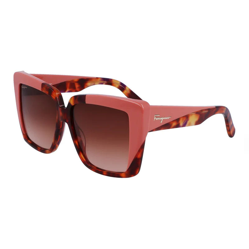Gafas color café y rojo