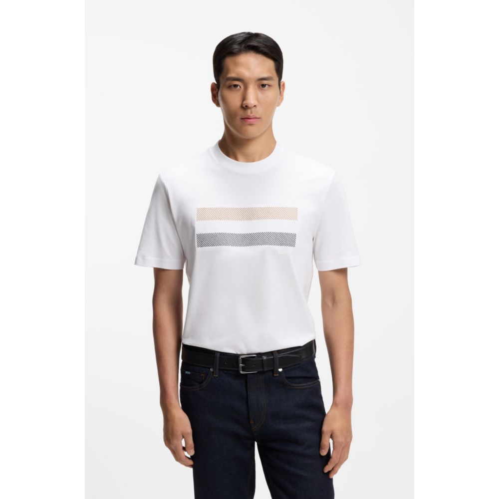 Camiseta de algodón a rayas