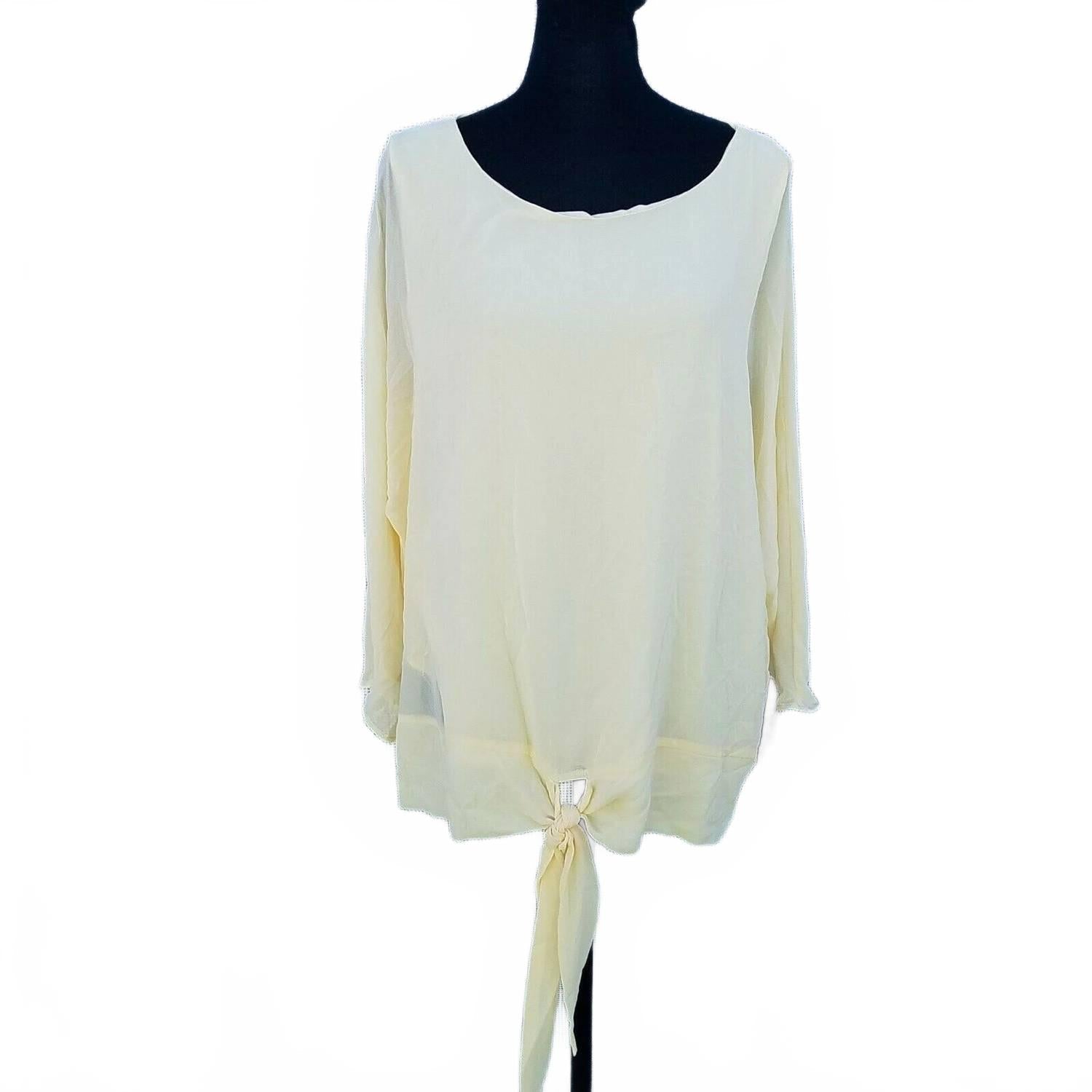 Blusa de manga larga color amarillo