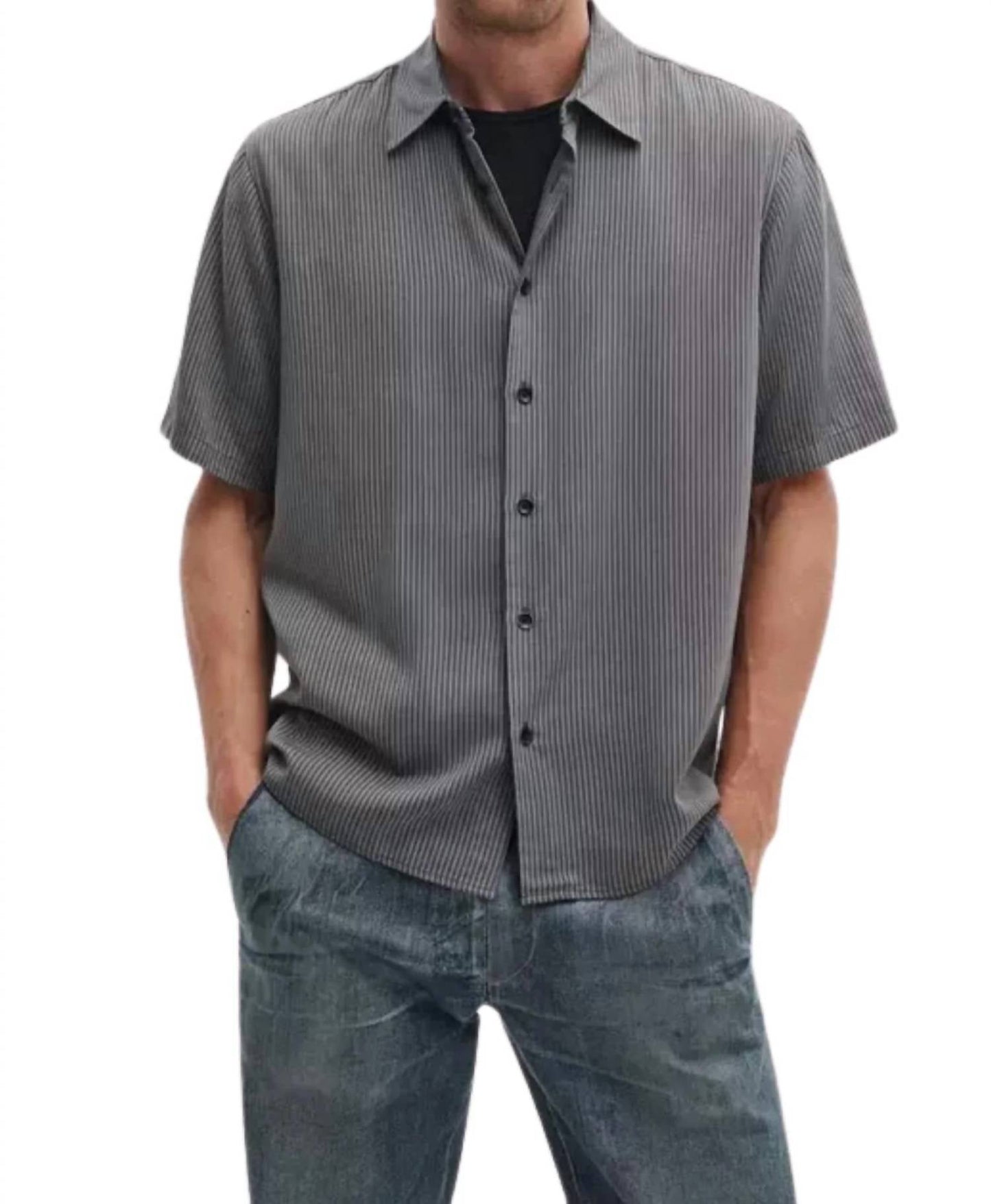 Camisa de manga corta color gris