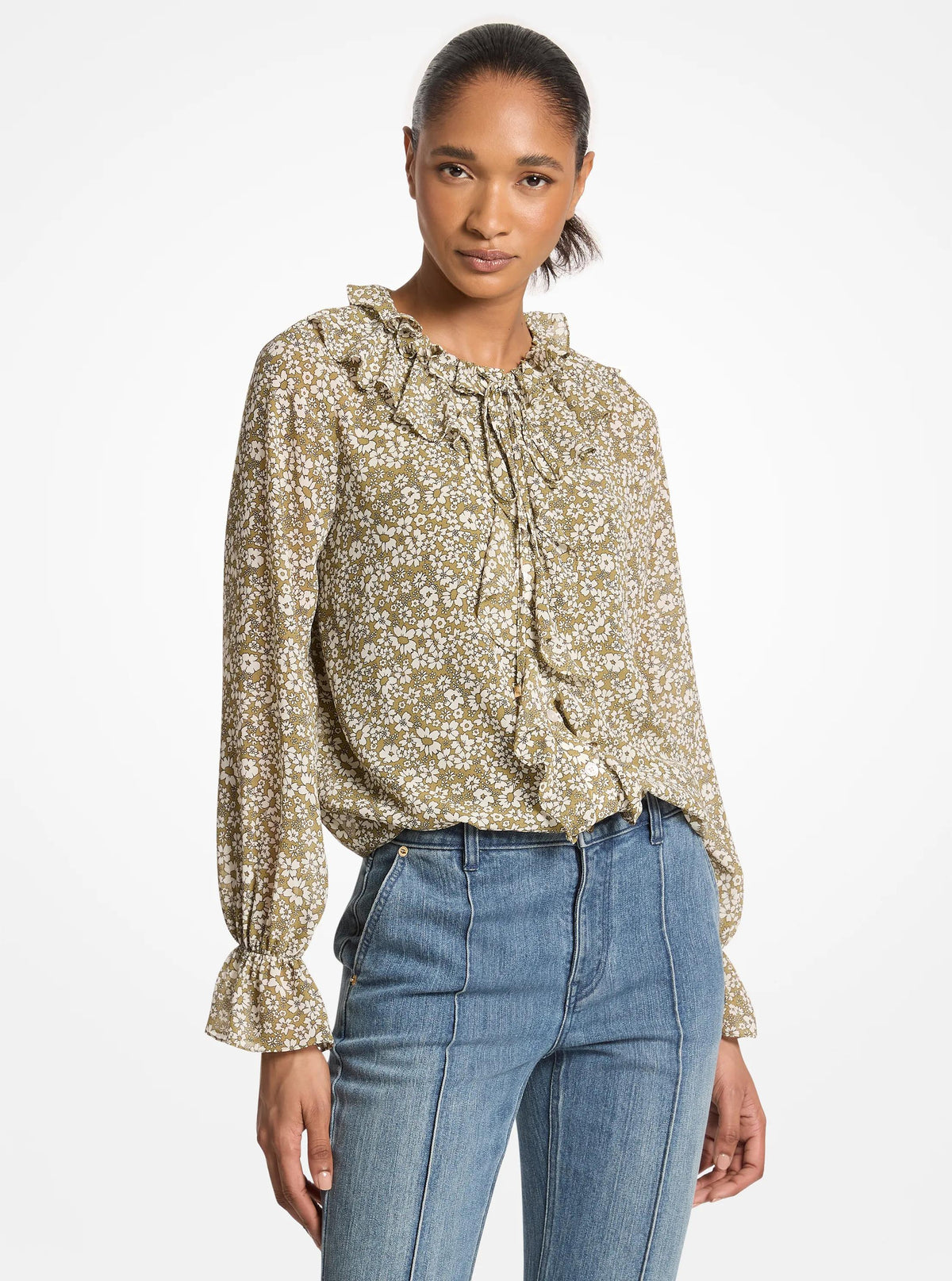 Blusa con estampado floral con boleros