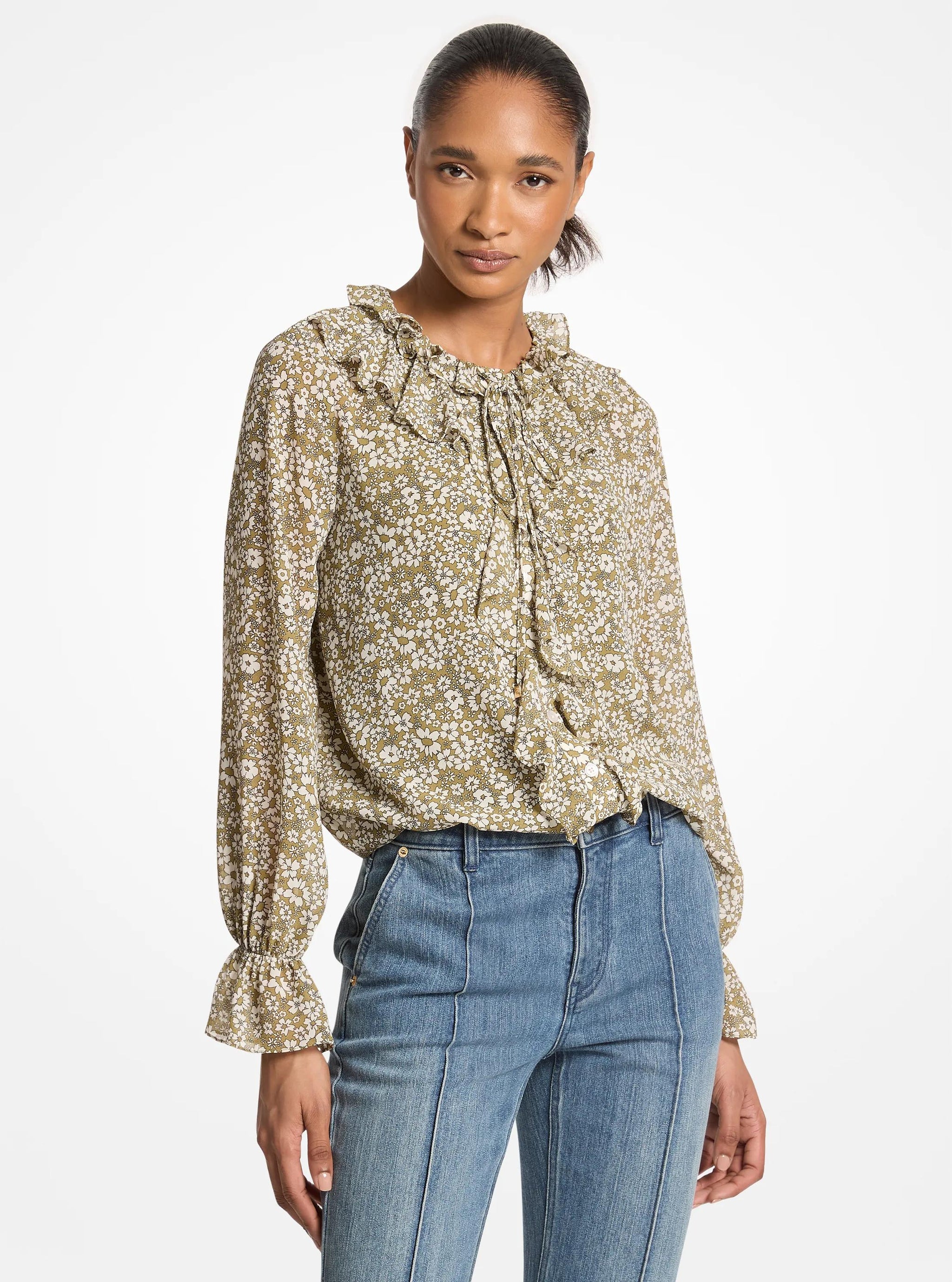 Blusa con estampado floral con boleros