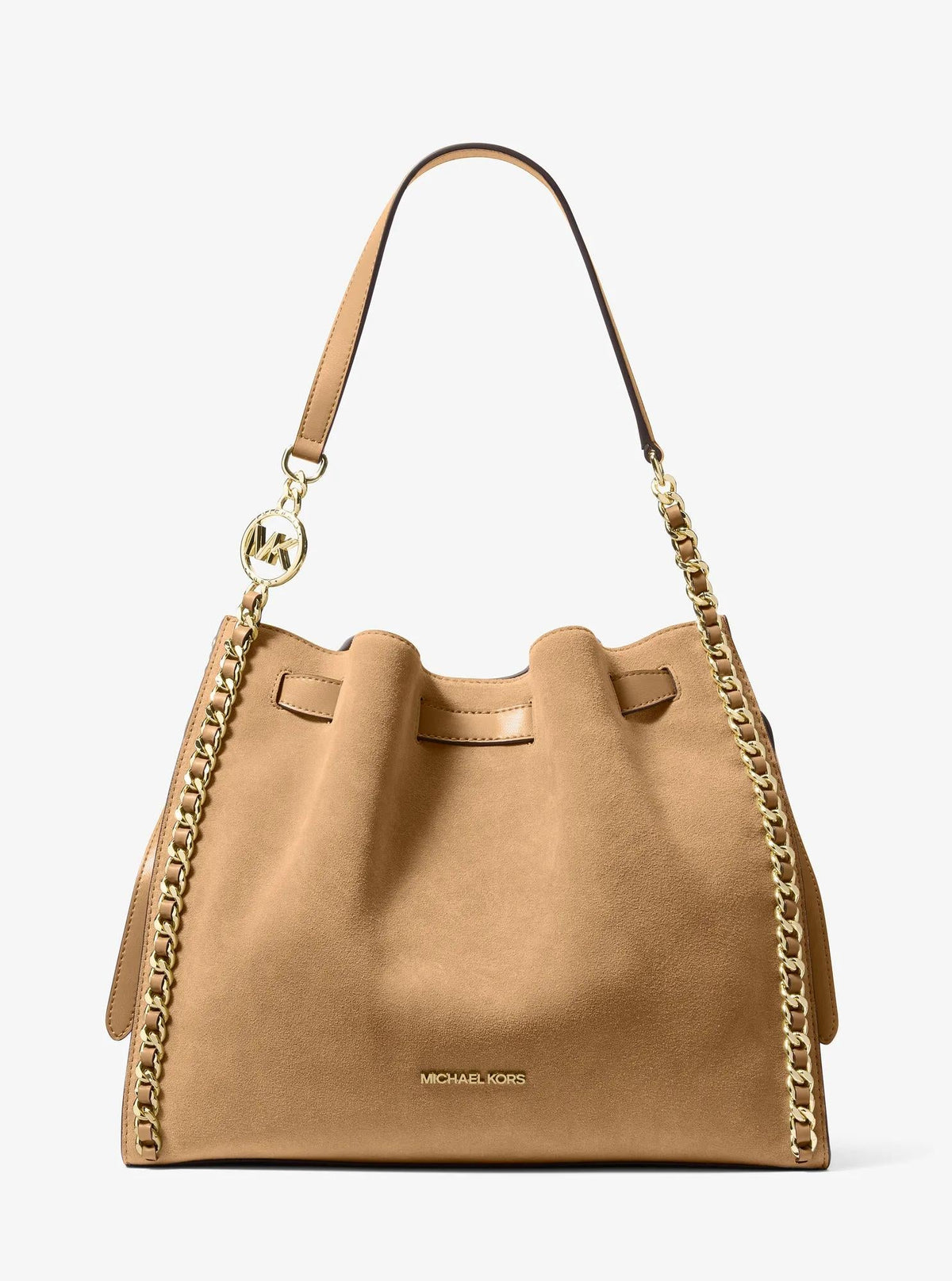 Bolso de hombro de gamuza