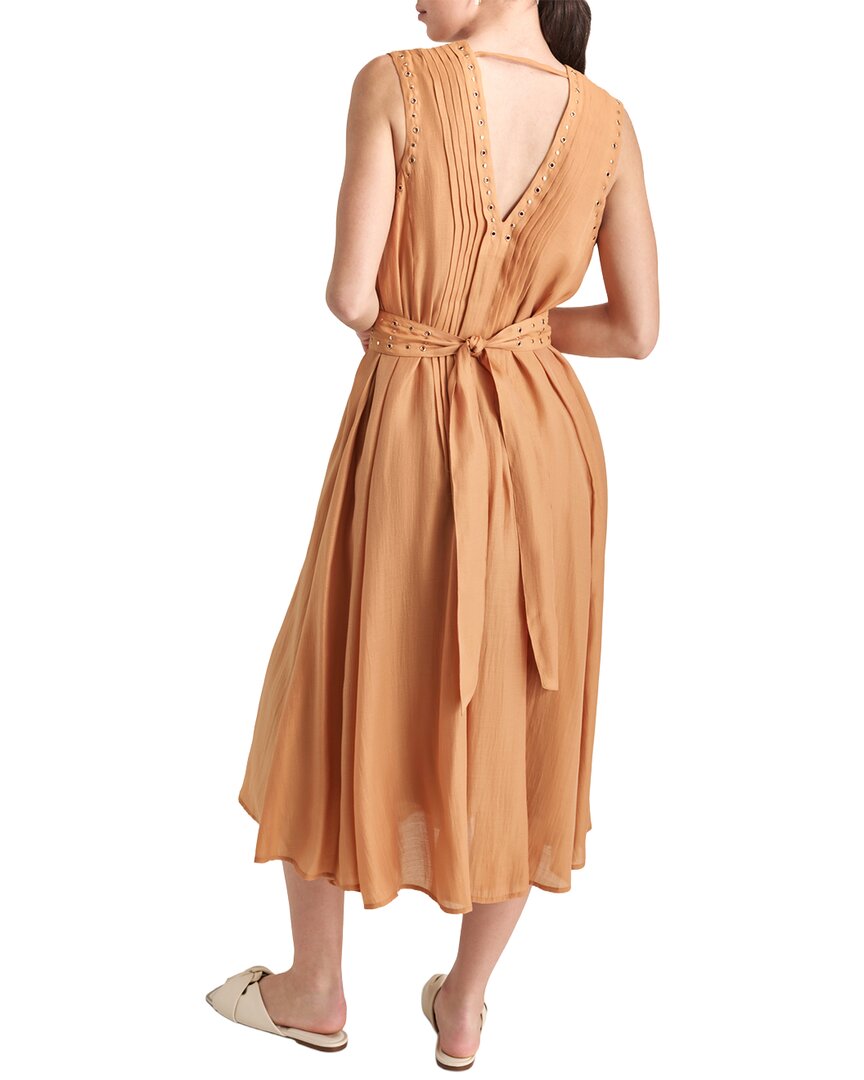 DKNY Vestido con Cinturón Cuello en V