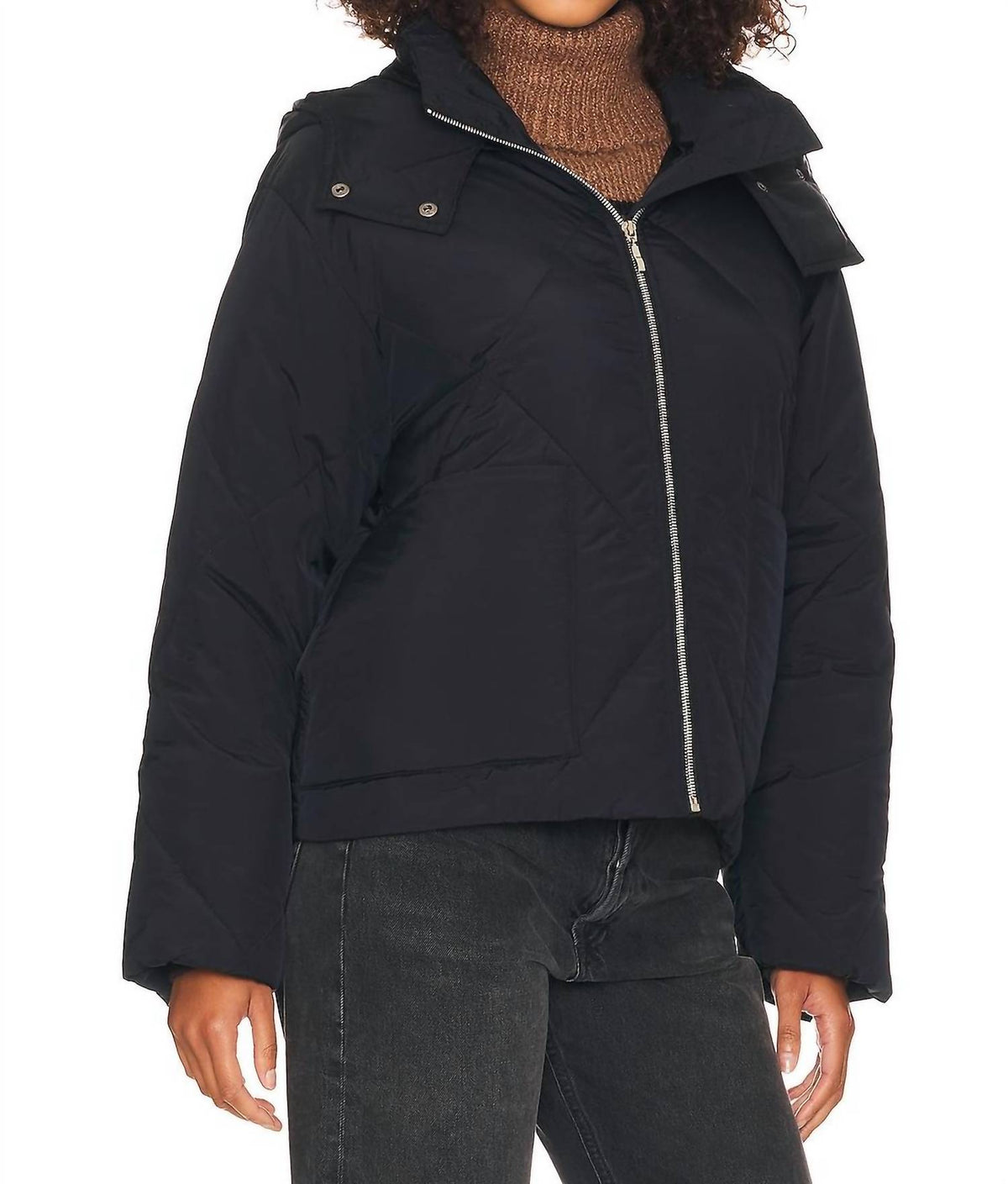 Chaqueta acolchada color negro