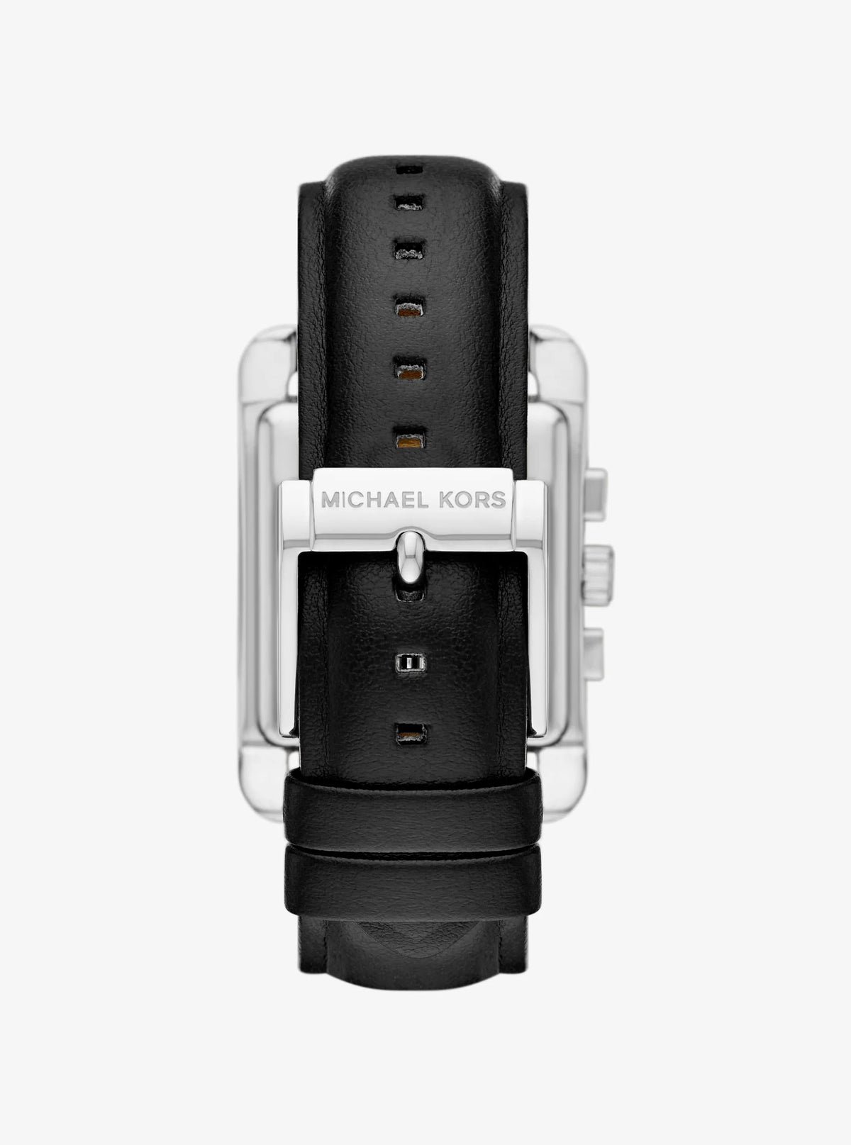 Reloj de cuero color plateado