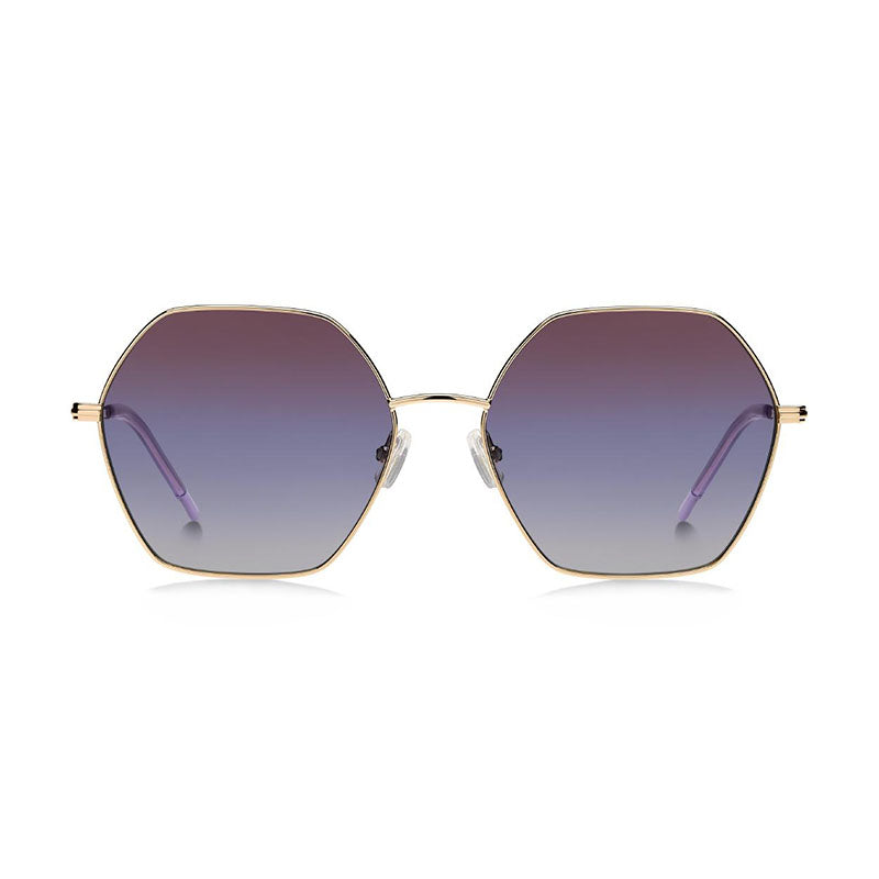 Gafas color violeta y vinotinto y dorado