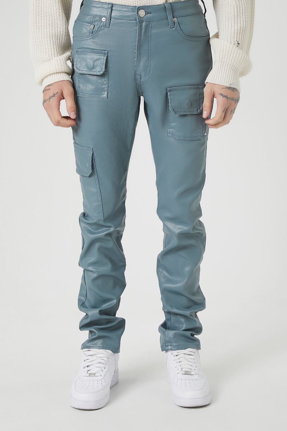 Jean de corte ajustado de tiro medio