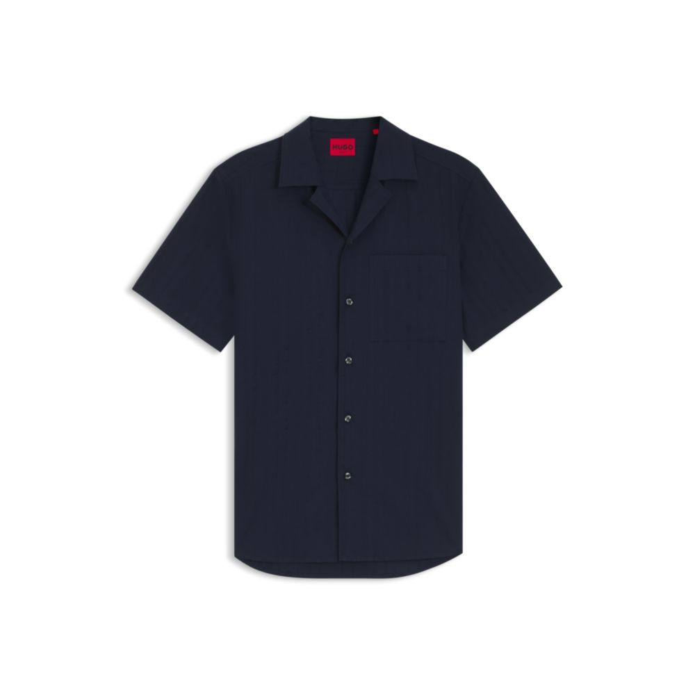 Camisa de algodón de corte amplio a rayas