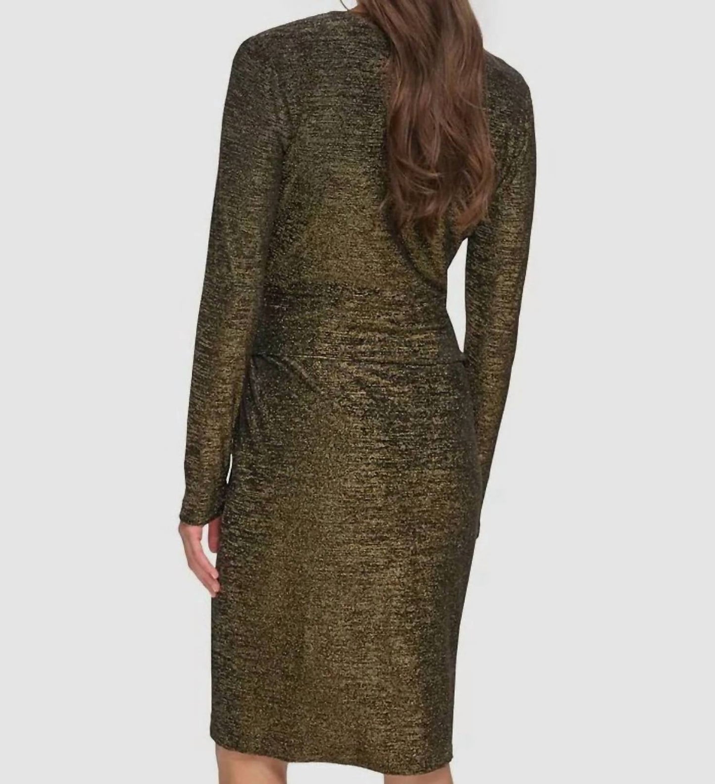 Vestido color negro y dorado