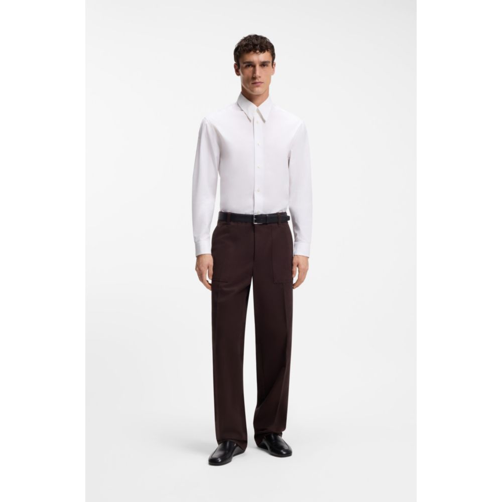 Camisa de algodón de corte amplio