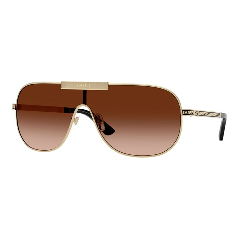 Gafas color café y dorado