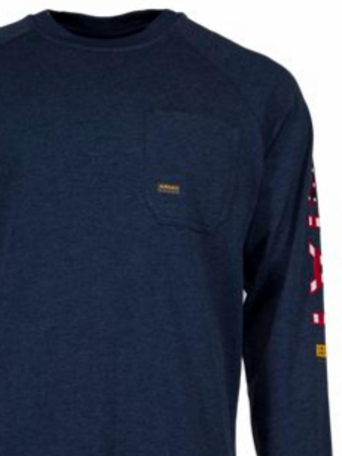 Camiseta de hombre de manga larga con estampado color azul marino
