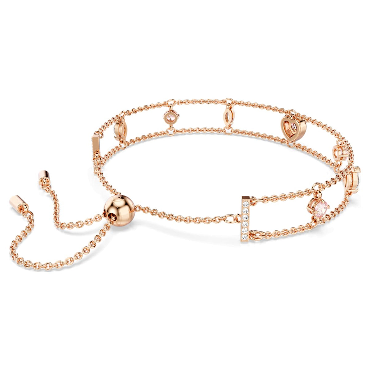 Pulsera color oro rosa y rosado