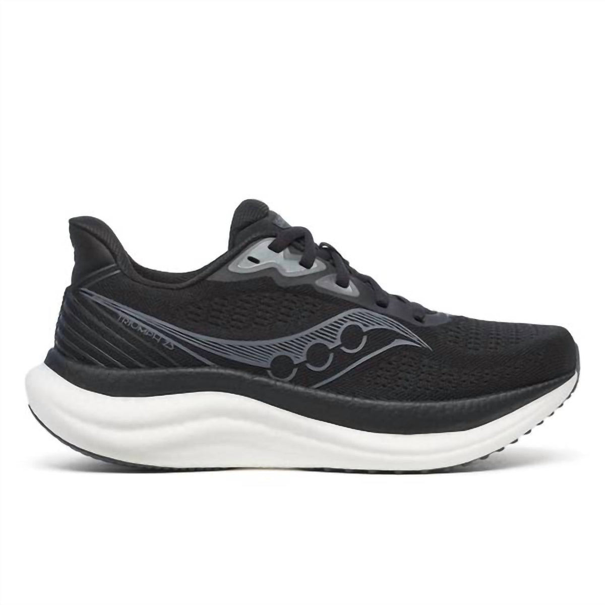 Tenis para correr de mujer color negro y blanco