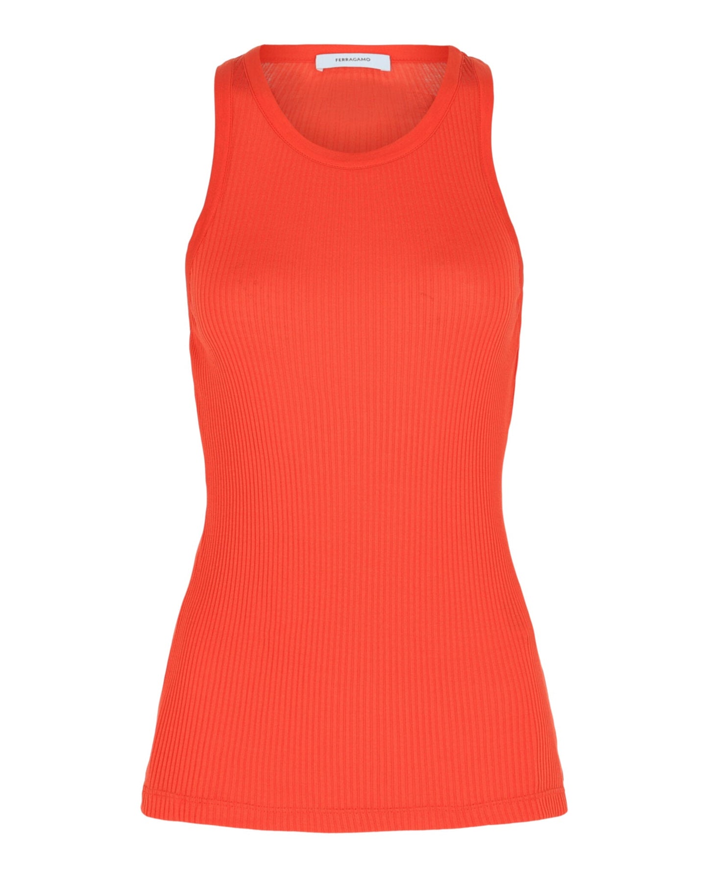 Camiseta sin mangas con tejido acanalado