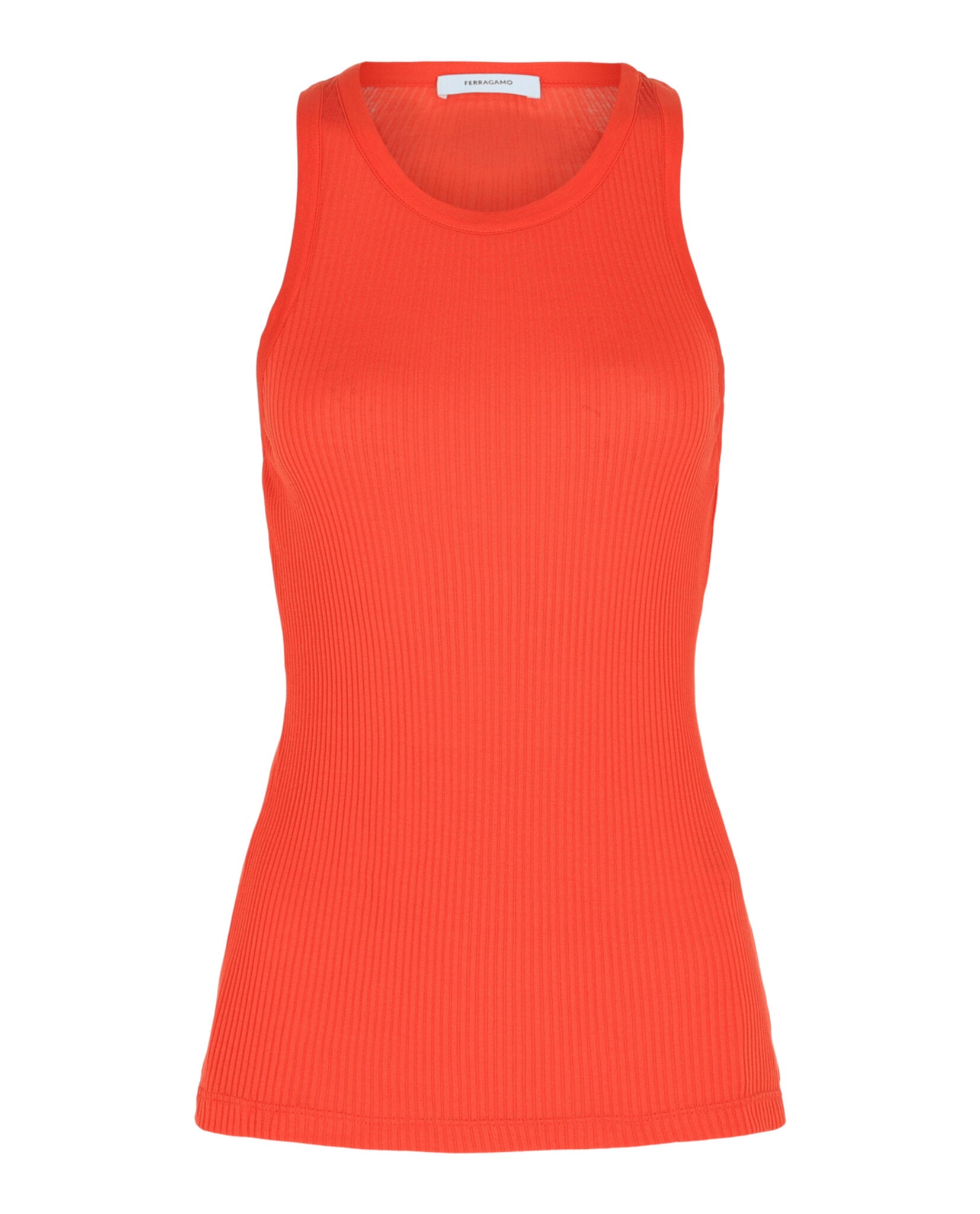 Camiseta sin mangas con tejido acanalado