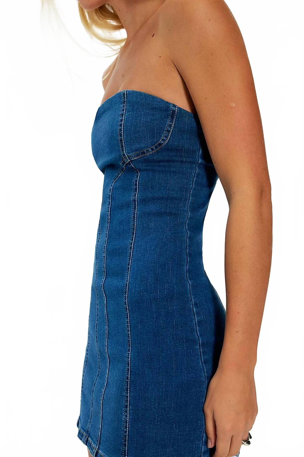 Vestido de mujer corto color azul