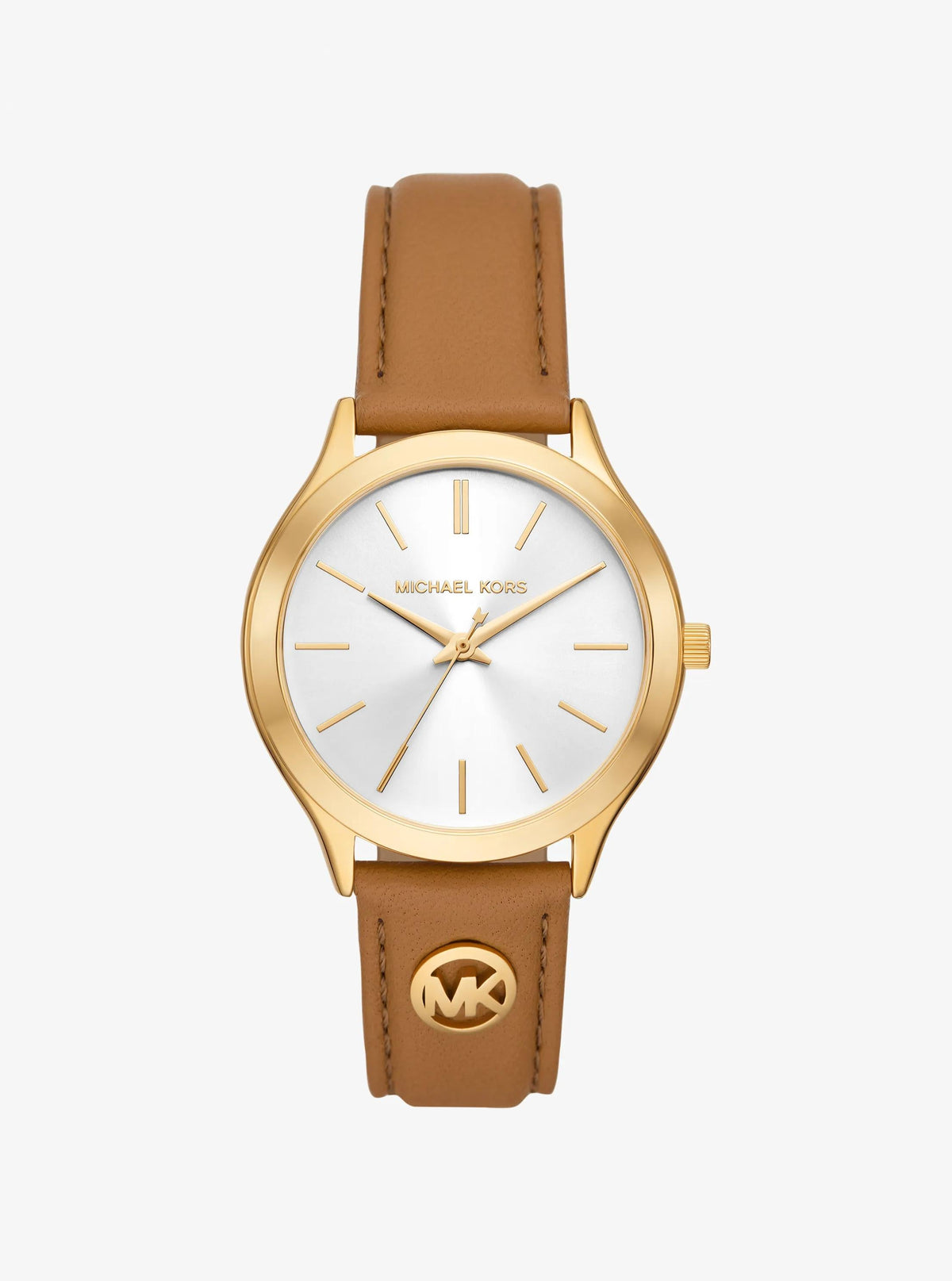 Reloj de cuero color dorado