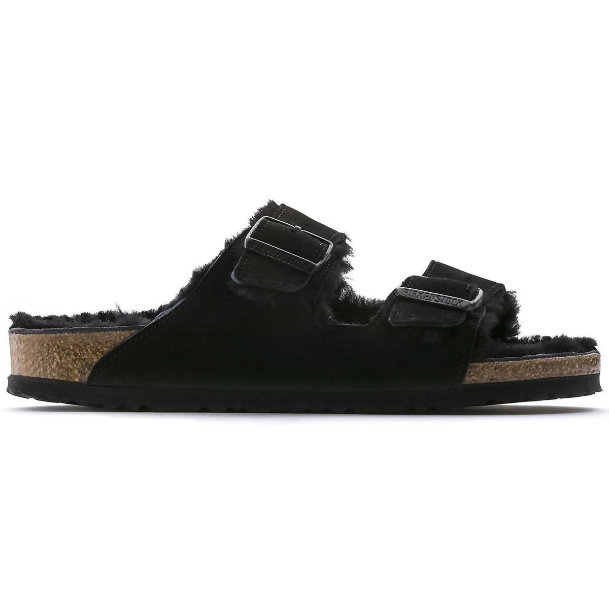 Sandalias de hombre de gamuza color negro