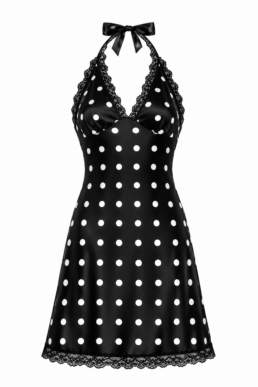 Vestido corto de lunares