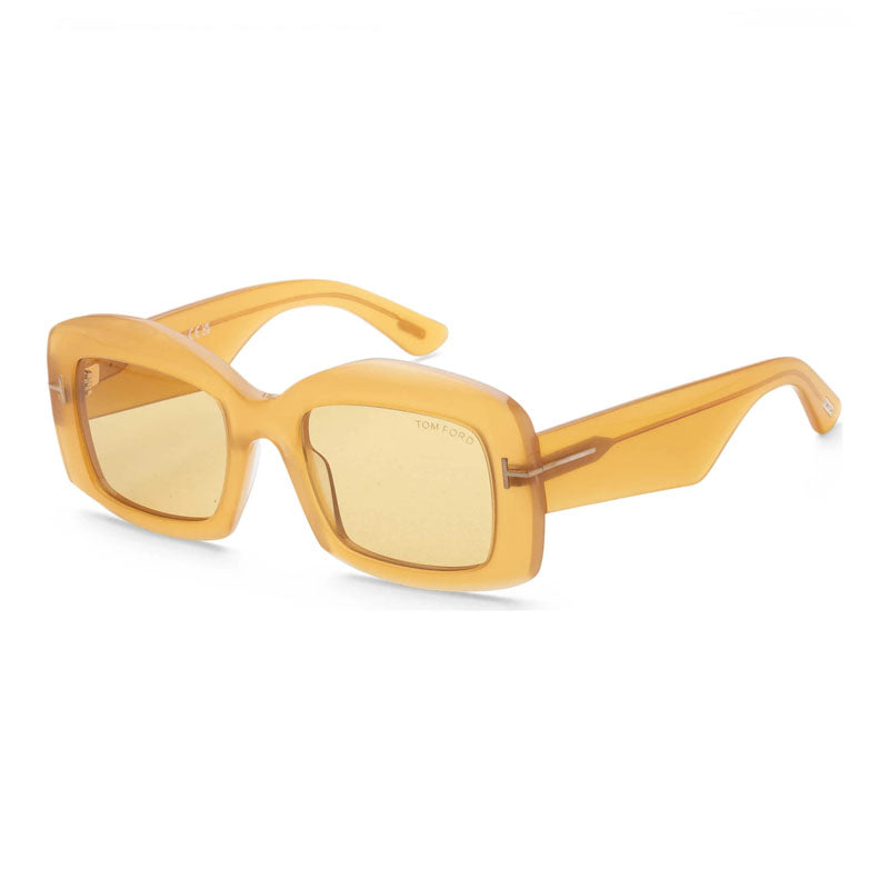 Gafas color café y amarillo