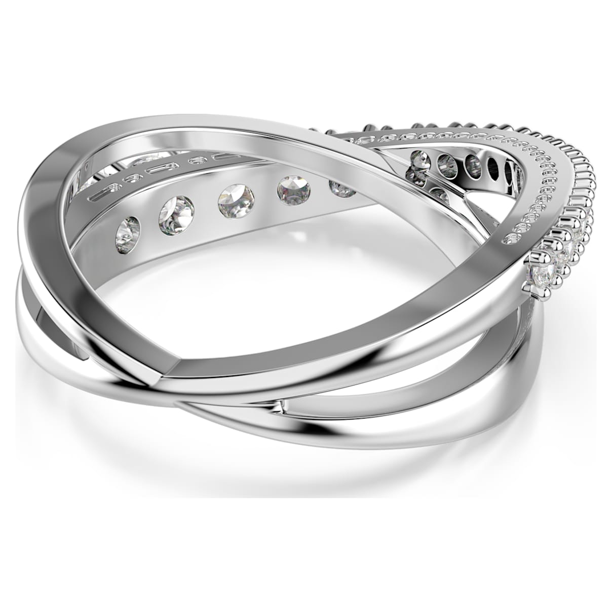Anillo color blanco y plateado