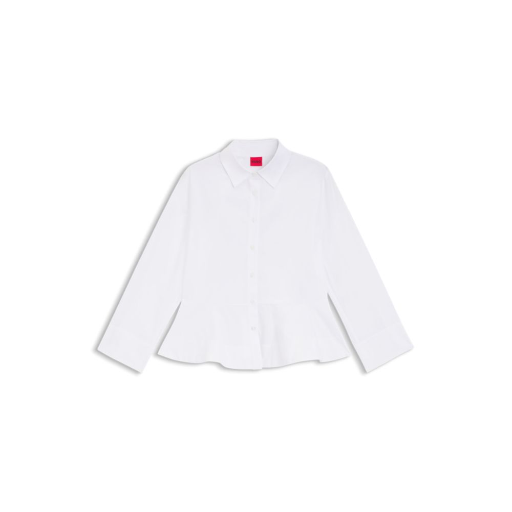 Blusa de algodón de corte ajustado