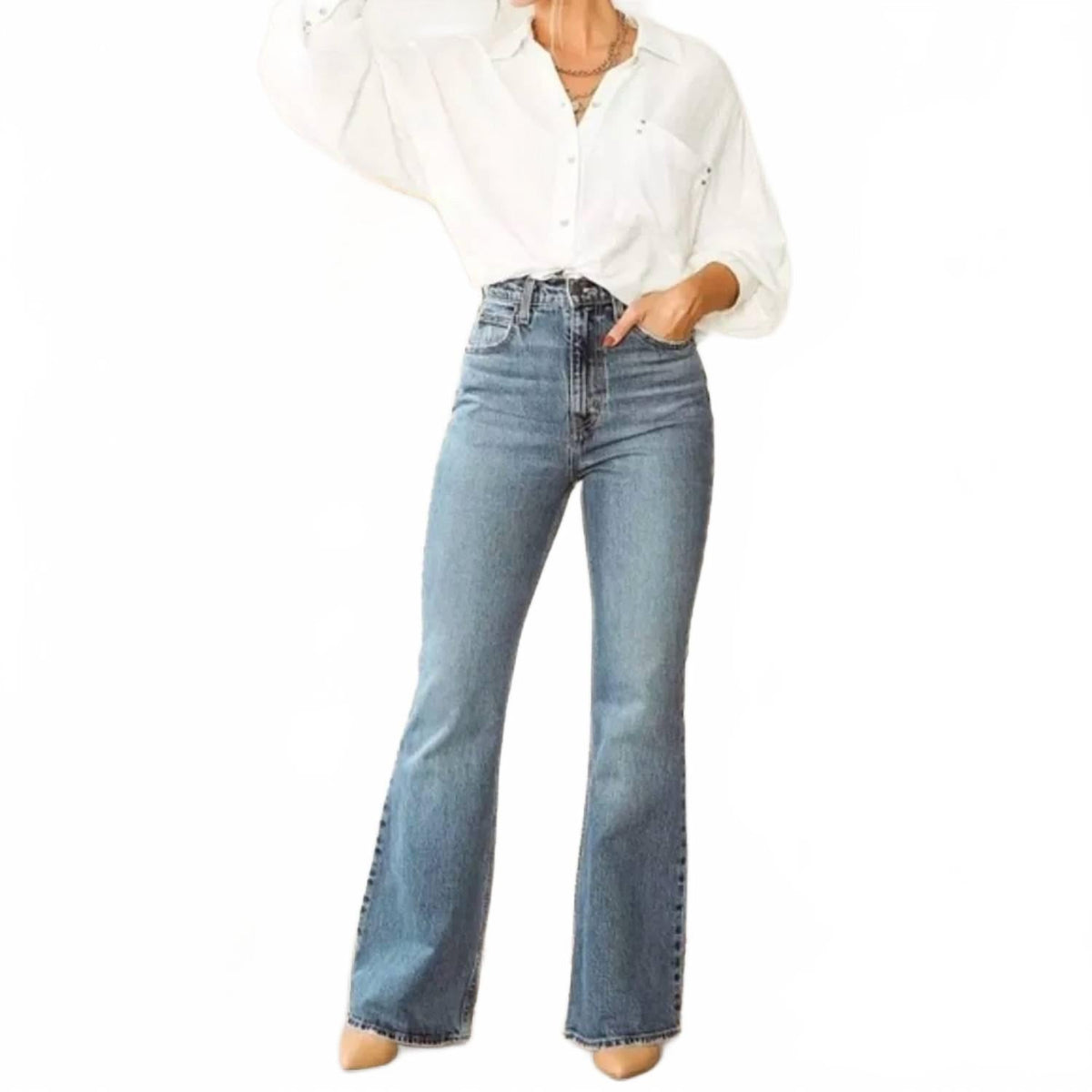 Jean color azul