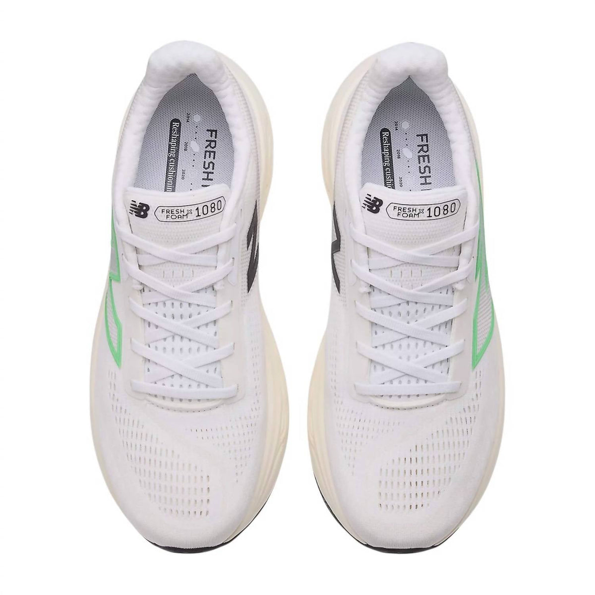 Tenis para correr de hombre color blanco y verde