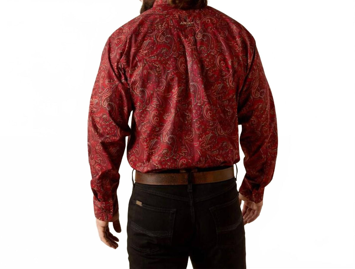 Camisa de hombre color rojo