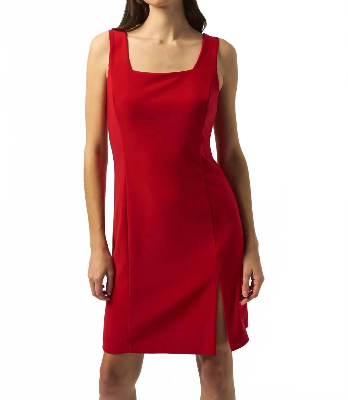 Vestido sin mangas color rojo