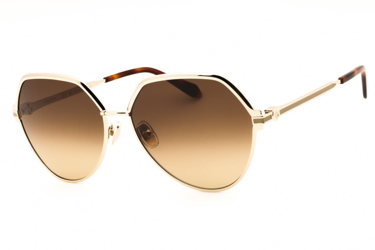 Gafas color café y dorado