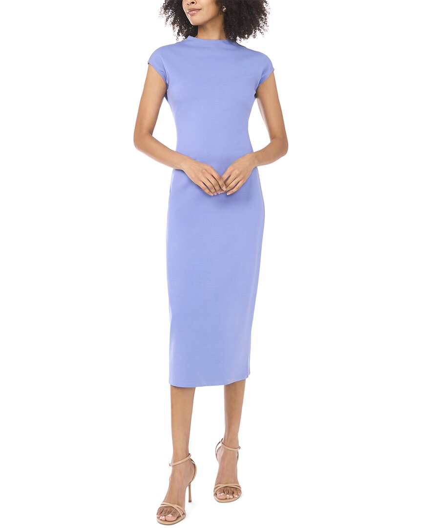 Vestido midi con cuello alto