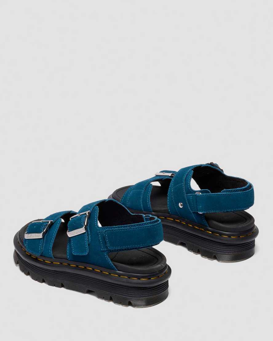 Sandalias de gamuza con plataforma