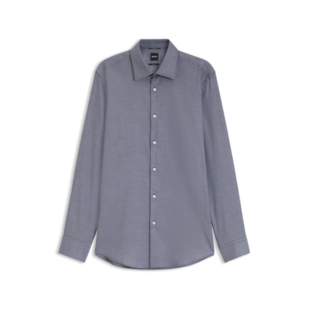 Camisa de mezcla de algodón de corte ajustado