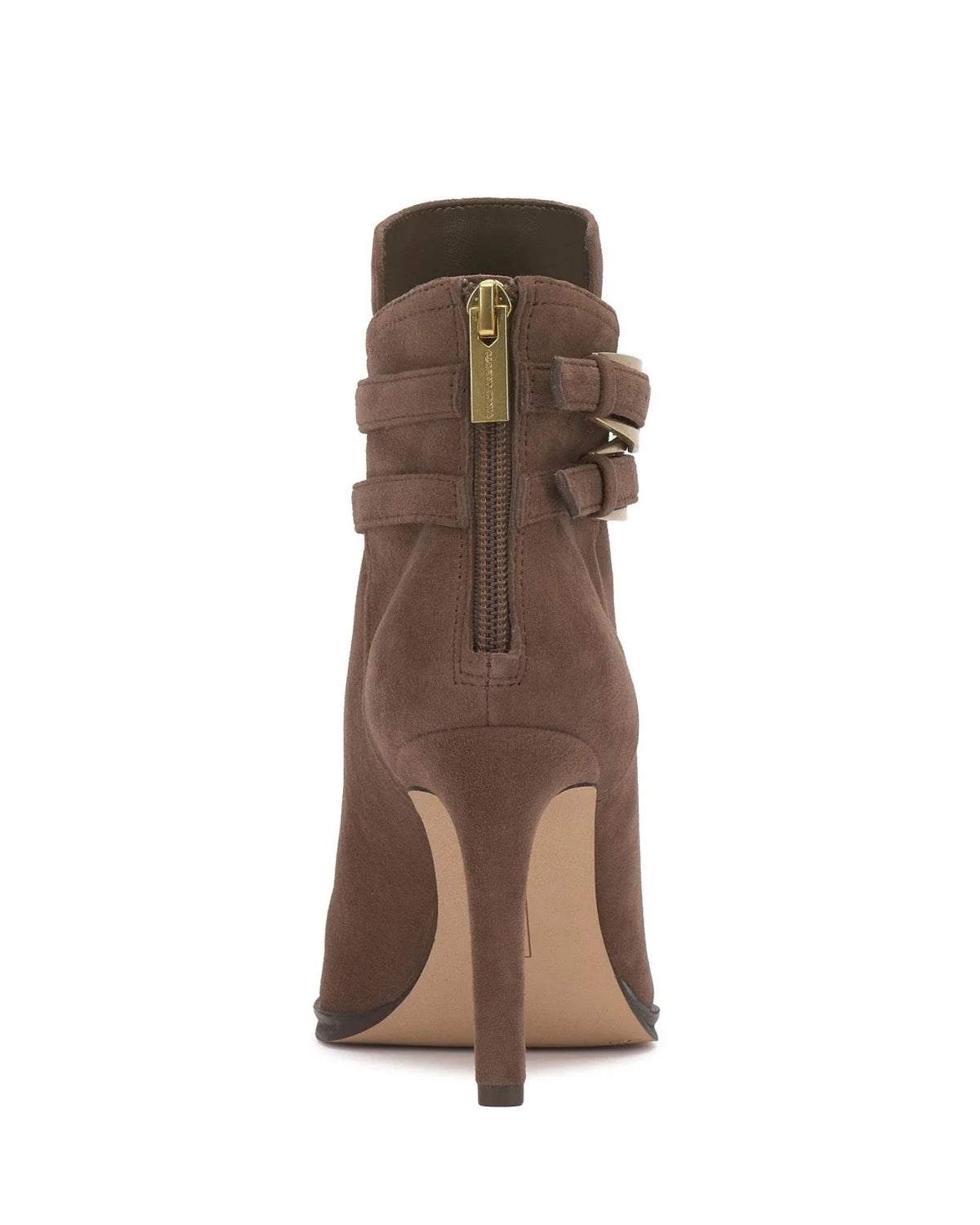 Botines de mujer de gamuza color taupe