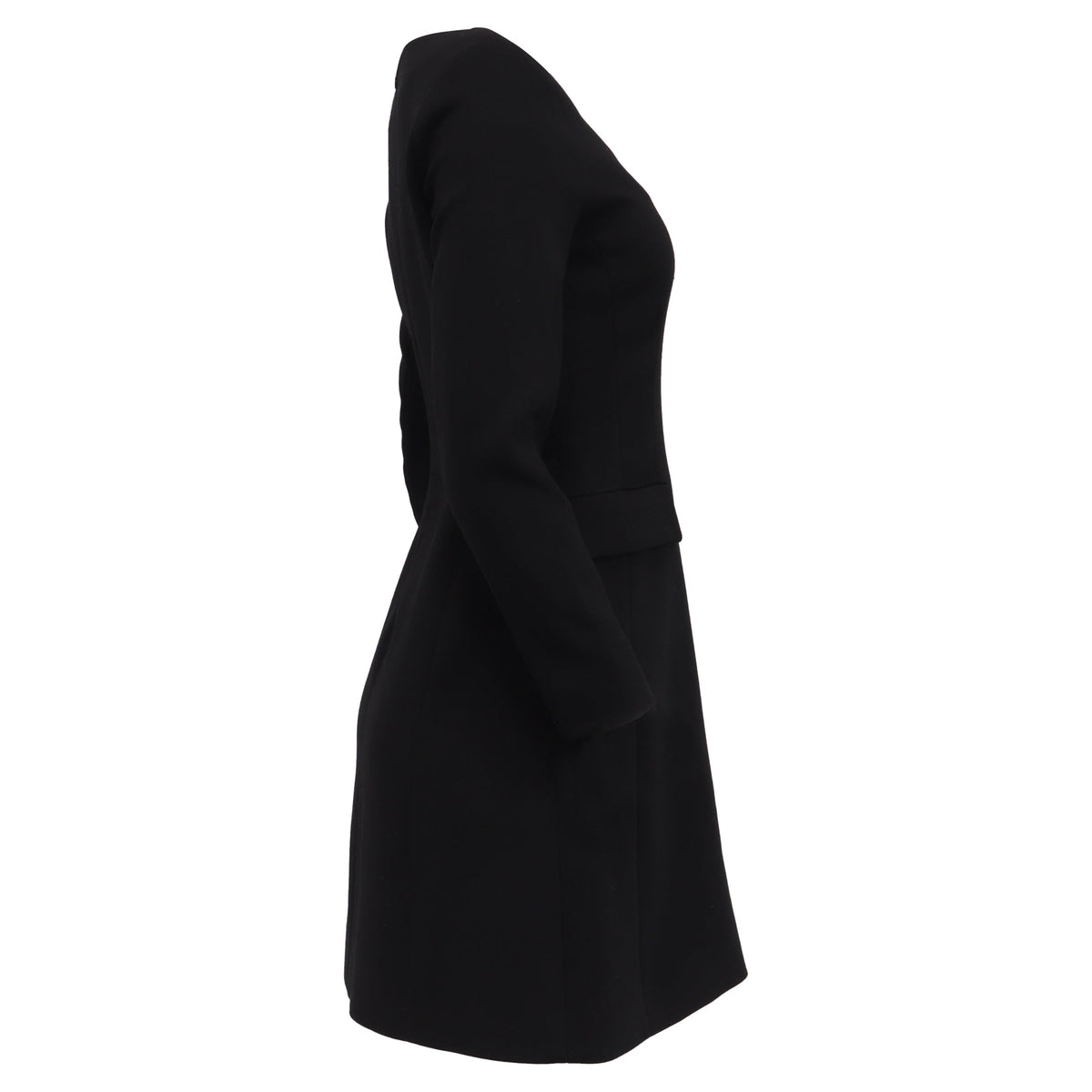 Vestido corto de manga larga color negro