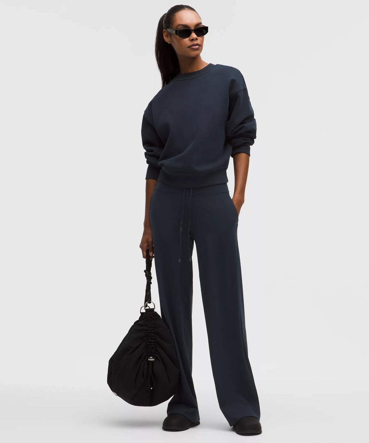 Pantalón de pierna ancha de tiro alto