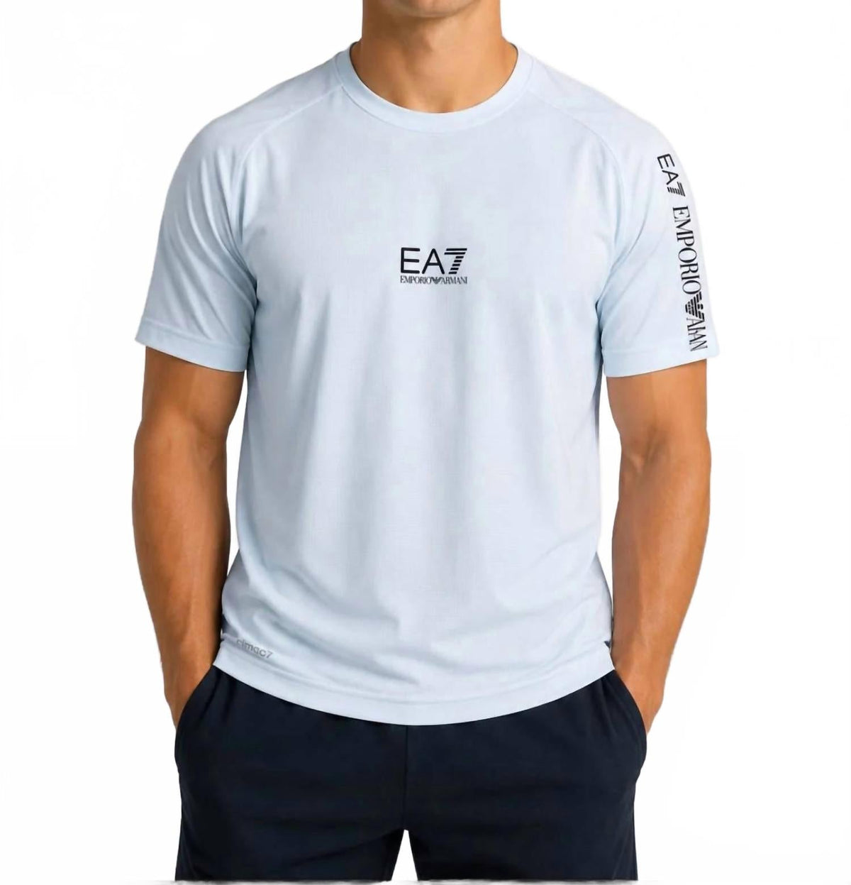 Camiseta de manga corta color azul