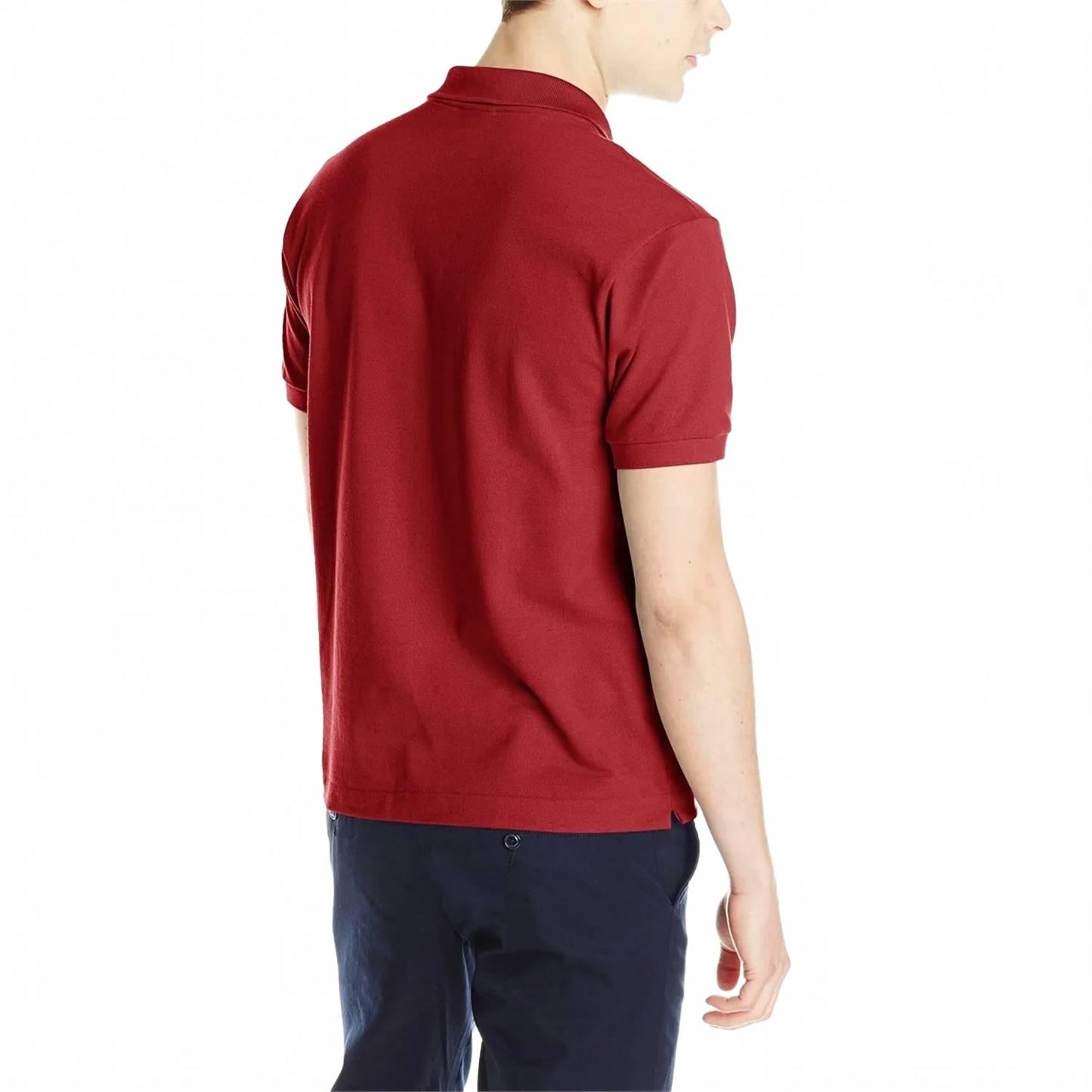Polo de manga corta color vinotinto