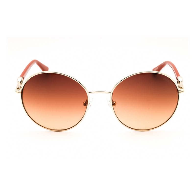 Gafas color café y dorado