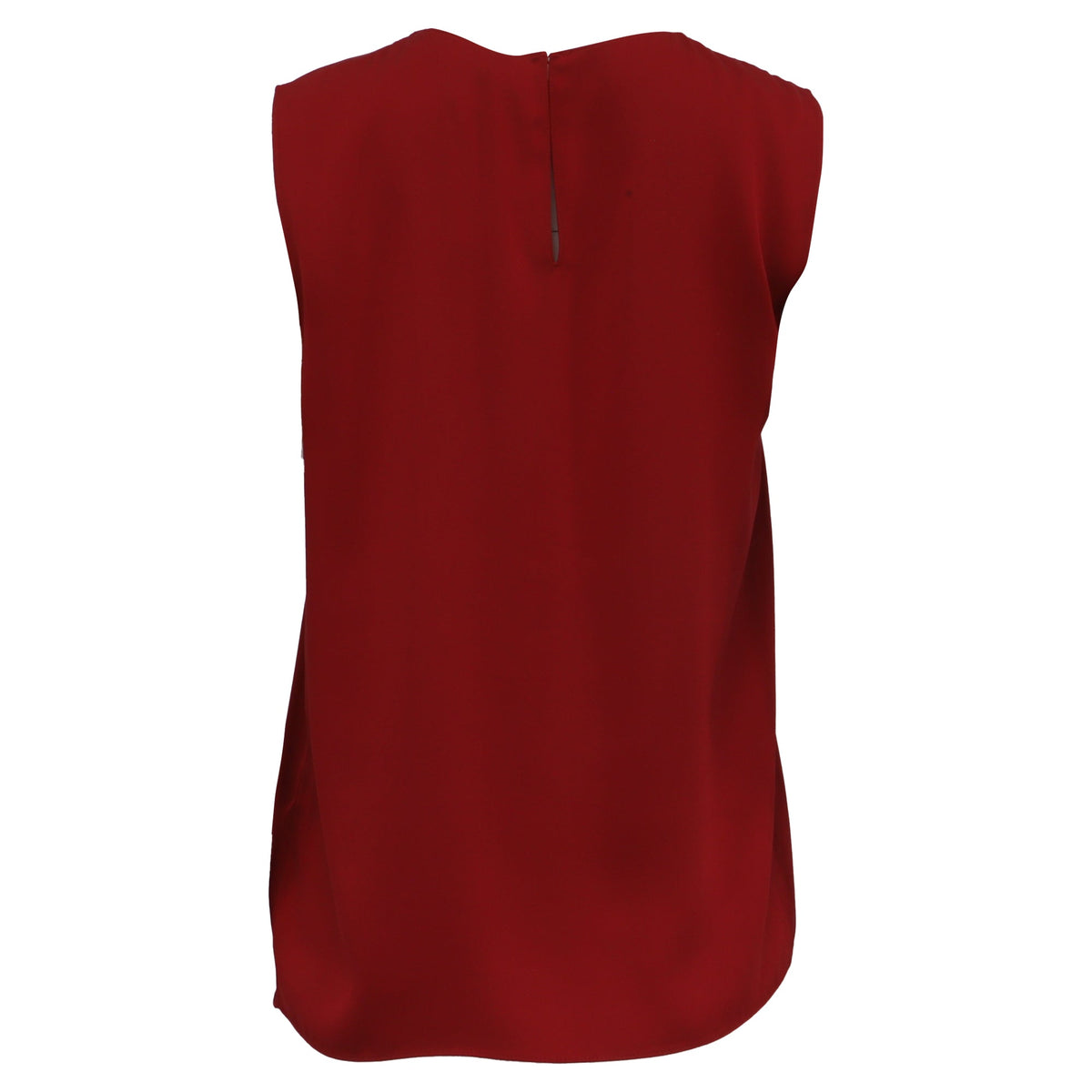 Camiseta sin mangas de seda color vinotinto