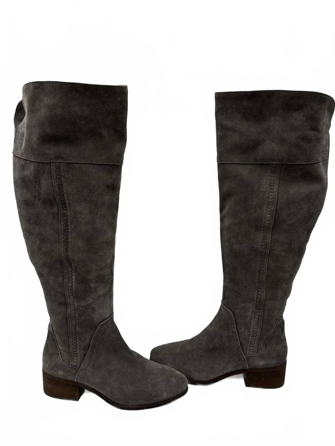 Botas de gamuza color gris