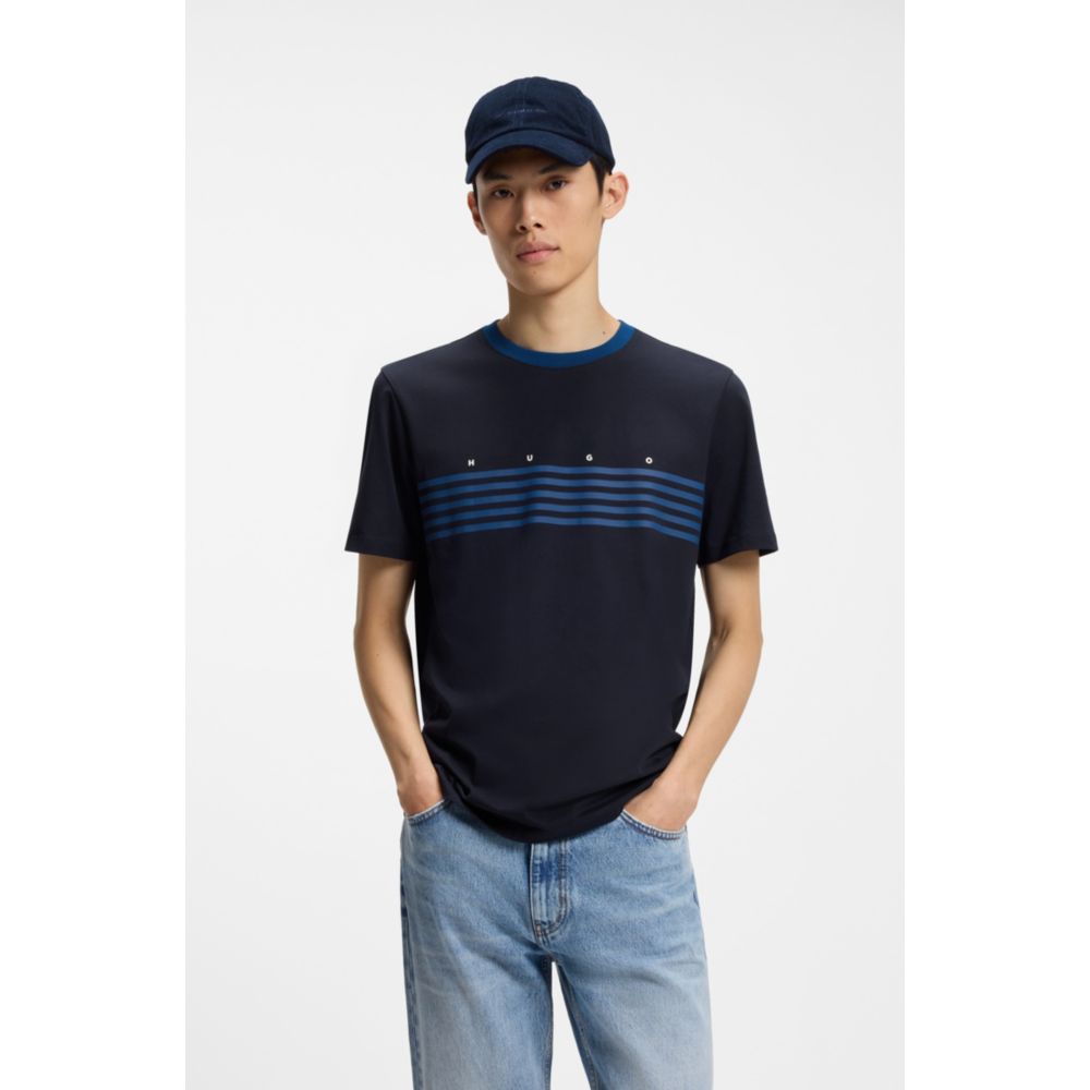 Camiseta de algodón a rayas