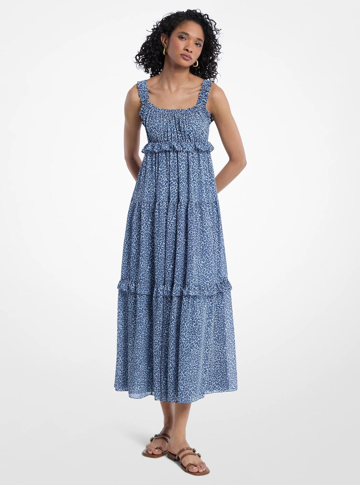 Vestido con estampado animal