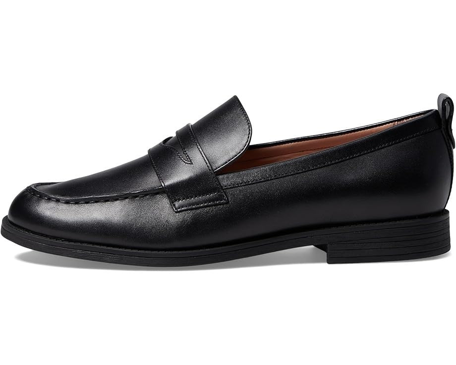 Mocasines de mujer de cuero color negro