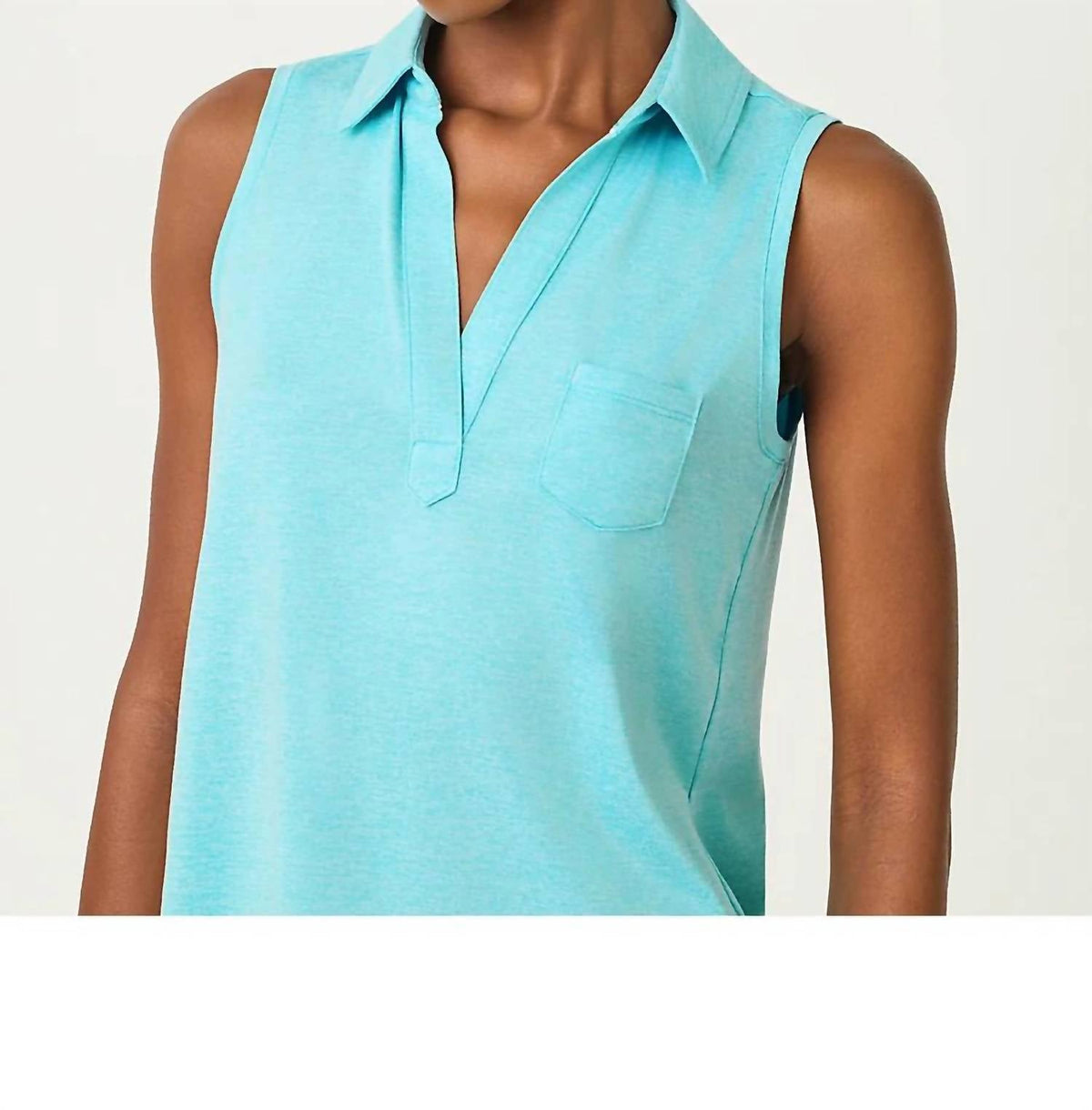 Polo sin mangas color azul