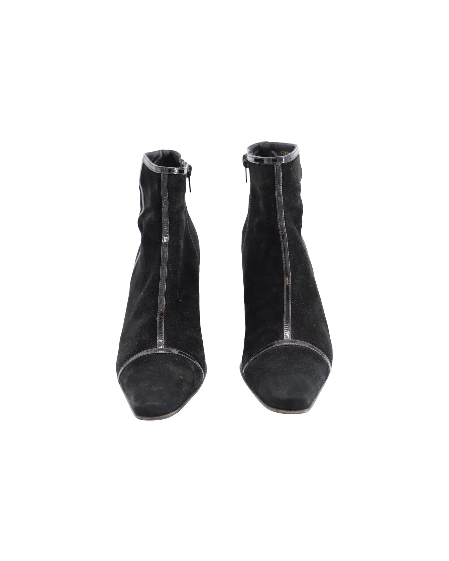 Botines de gamuza color negro