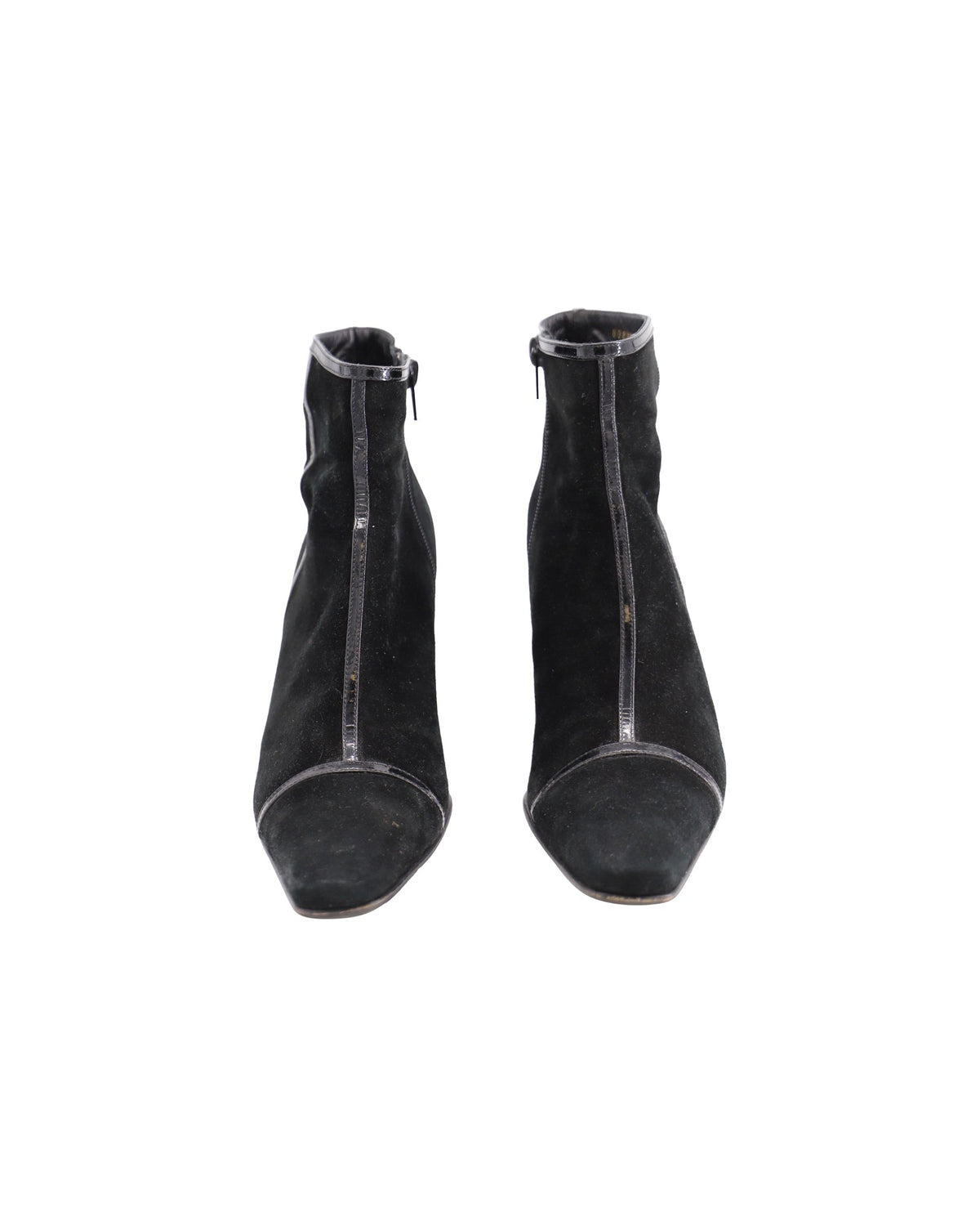 Botines de gamuza color negro